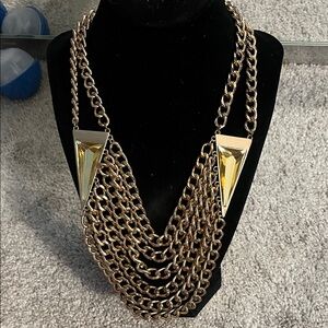 NWT Chocolate Gold Tone Layered Necklace